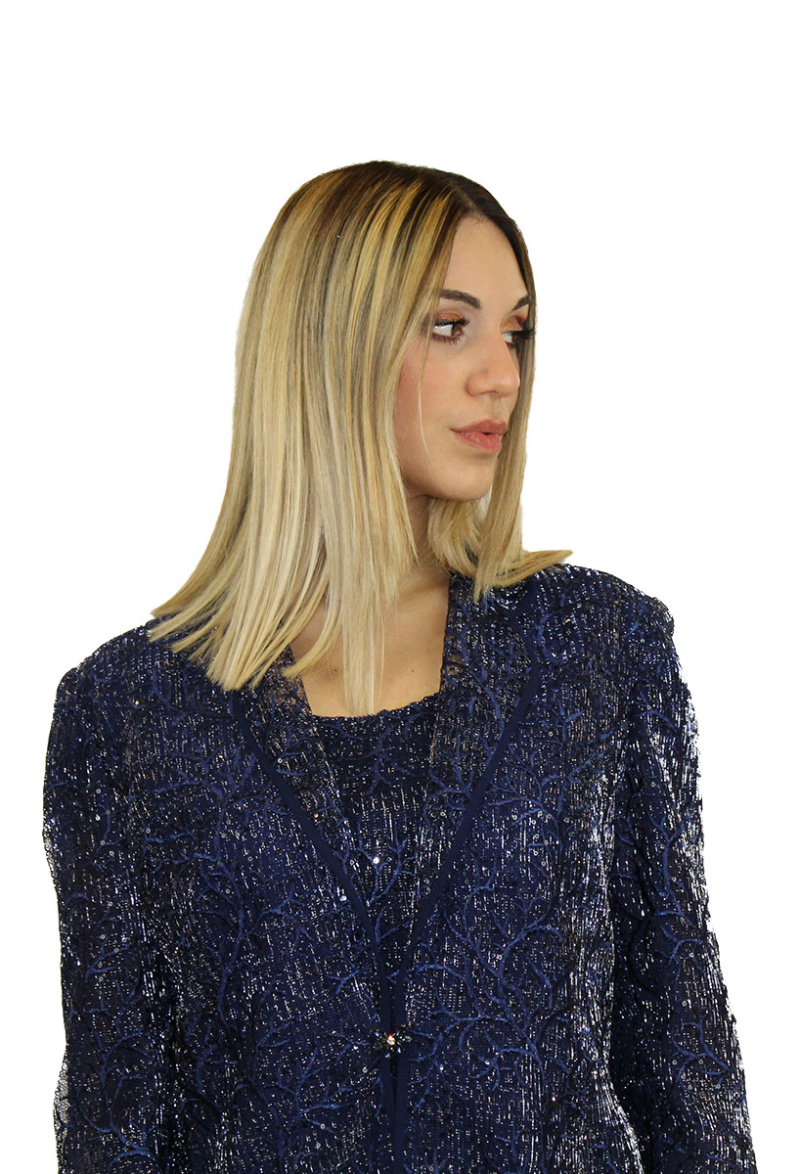 Abito corto blu - Elizabeth Moda - immagine 3