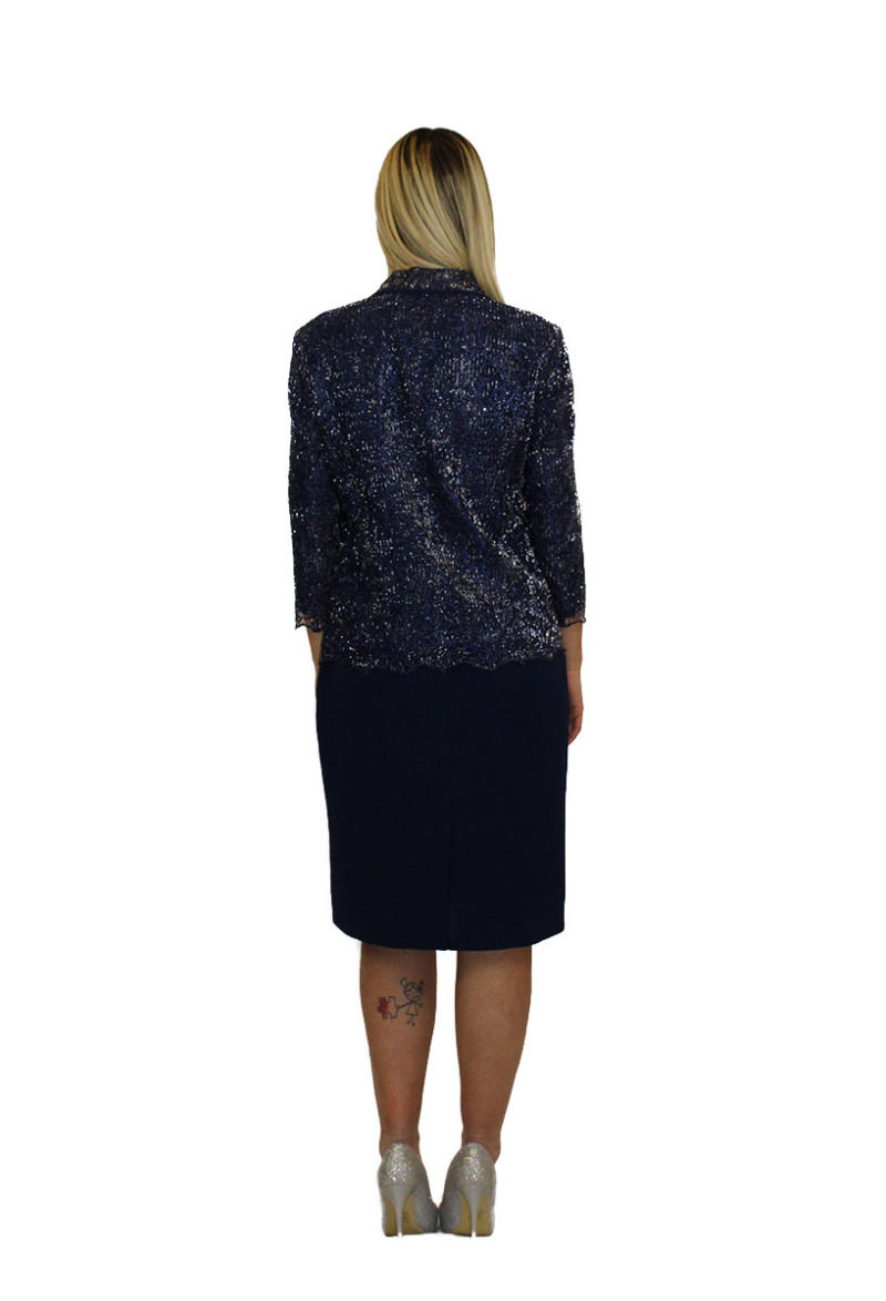 Abito corto blu - Elizabeth Moda - immagine 5