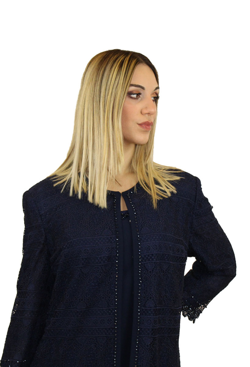 Abito corto blu - Elizabeth Moda - immagine 3