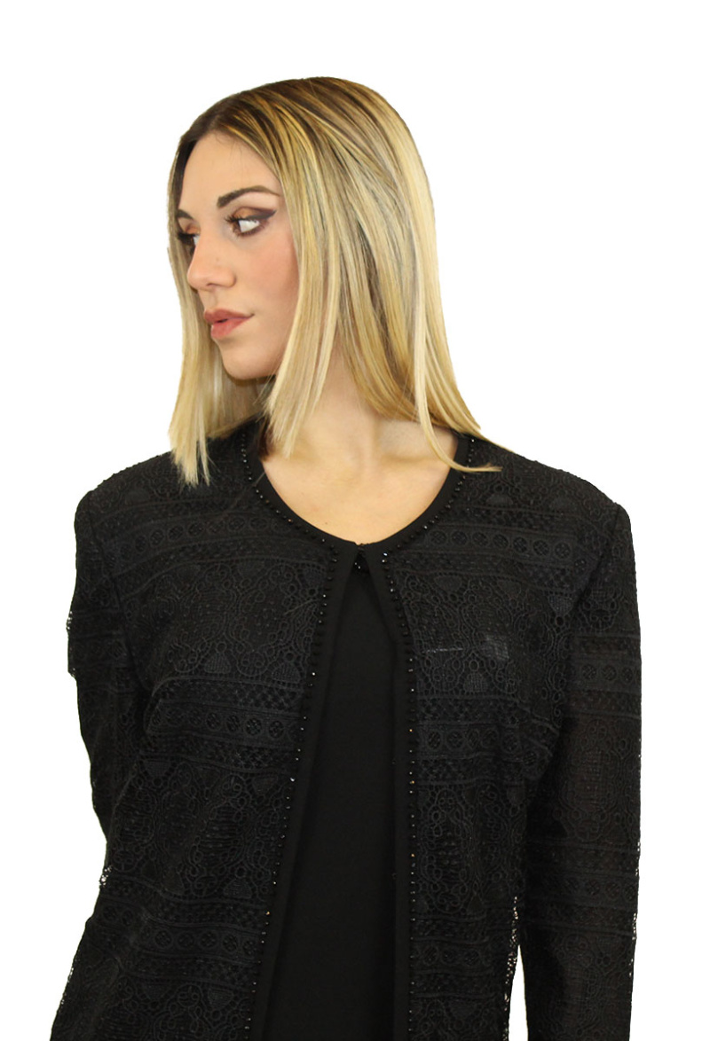 Abito corto nero - Elizabeth Moda - immagine 4