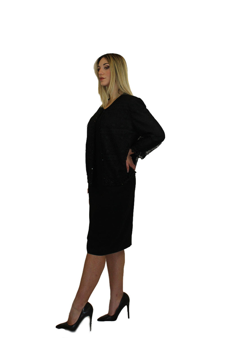 Abito corto nero - Elizabeth Moda - immagine 2