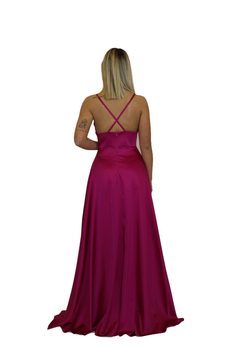 Abito lungo fuxia - Elizabeth Moda - immagine 4