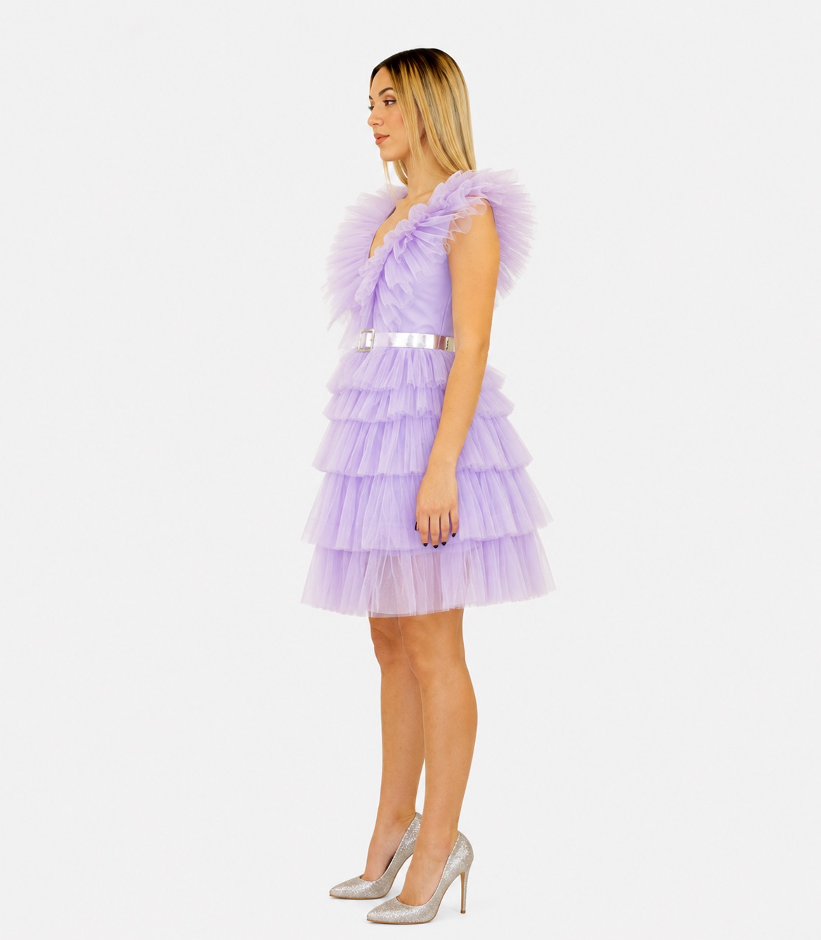 Abito corto glicine - Elizabeth Moda - immagine 2