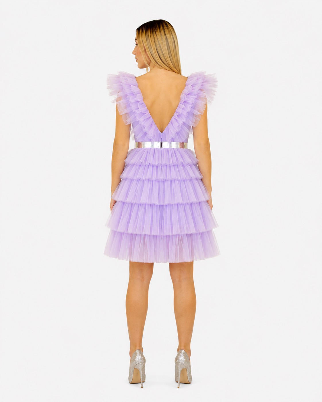 Abito corto glicine - Elizabeth Moda - immagine 3