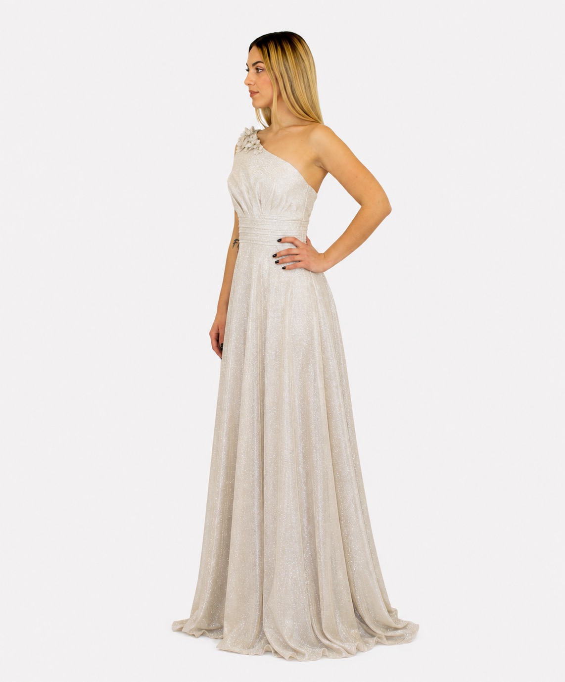 Abito lungo glitter oro - Sharon - immagine 2
