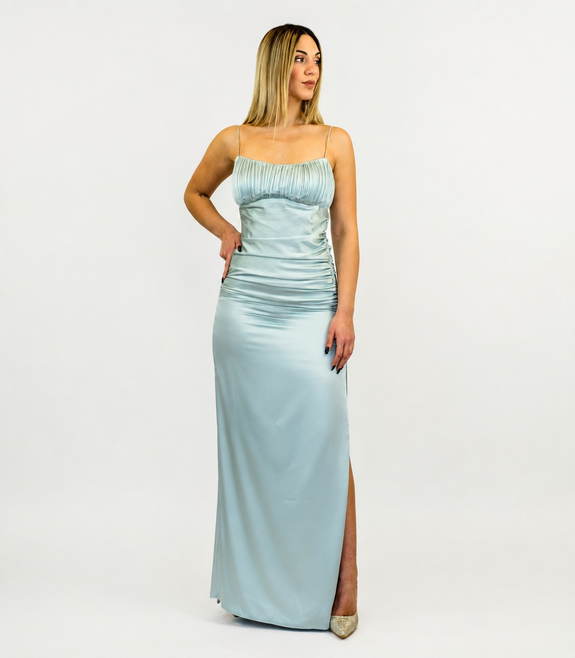 Abito lungo verde - Elizabeth Moda