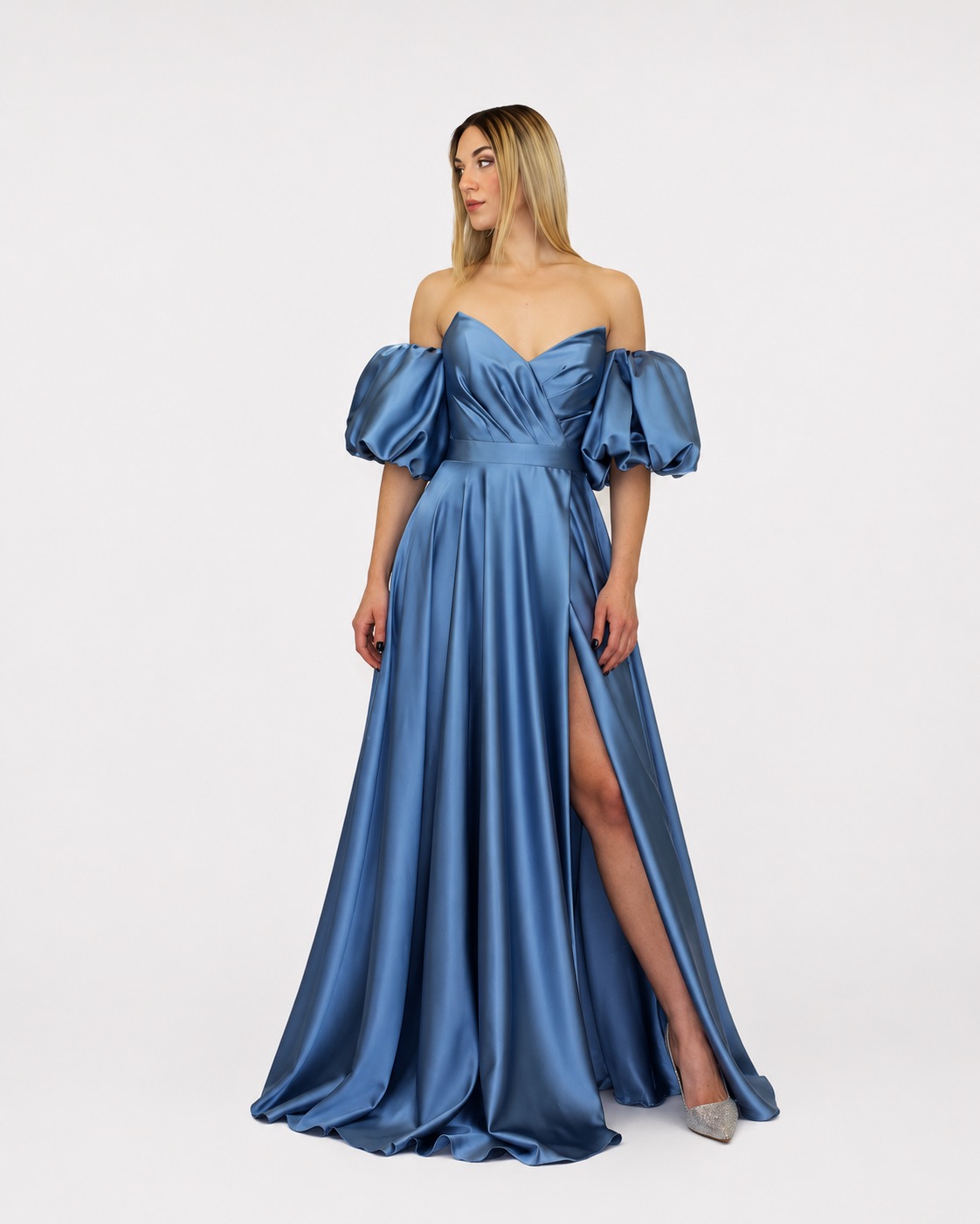 Abito lungo lavagna - Elizabeth Moda