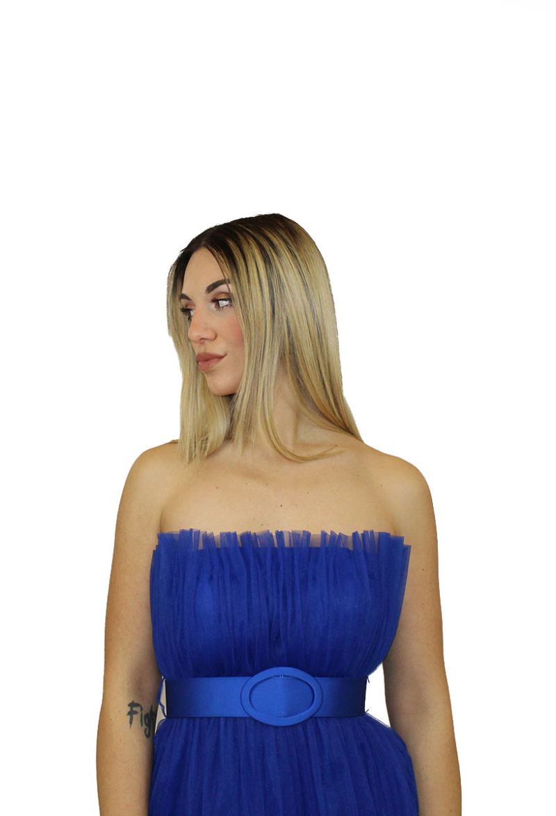 Abito corto blu - Elizabeth Moda - immagine 3