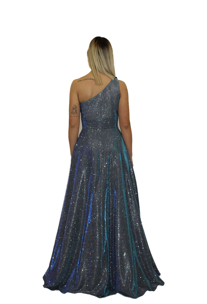 Abito lungo glitter blu - Sharon - immagine 4