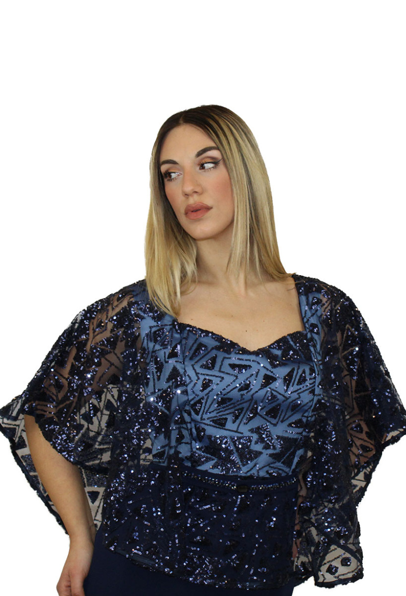 Abito lungo blu - Paola Forti - immagine 3