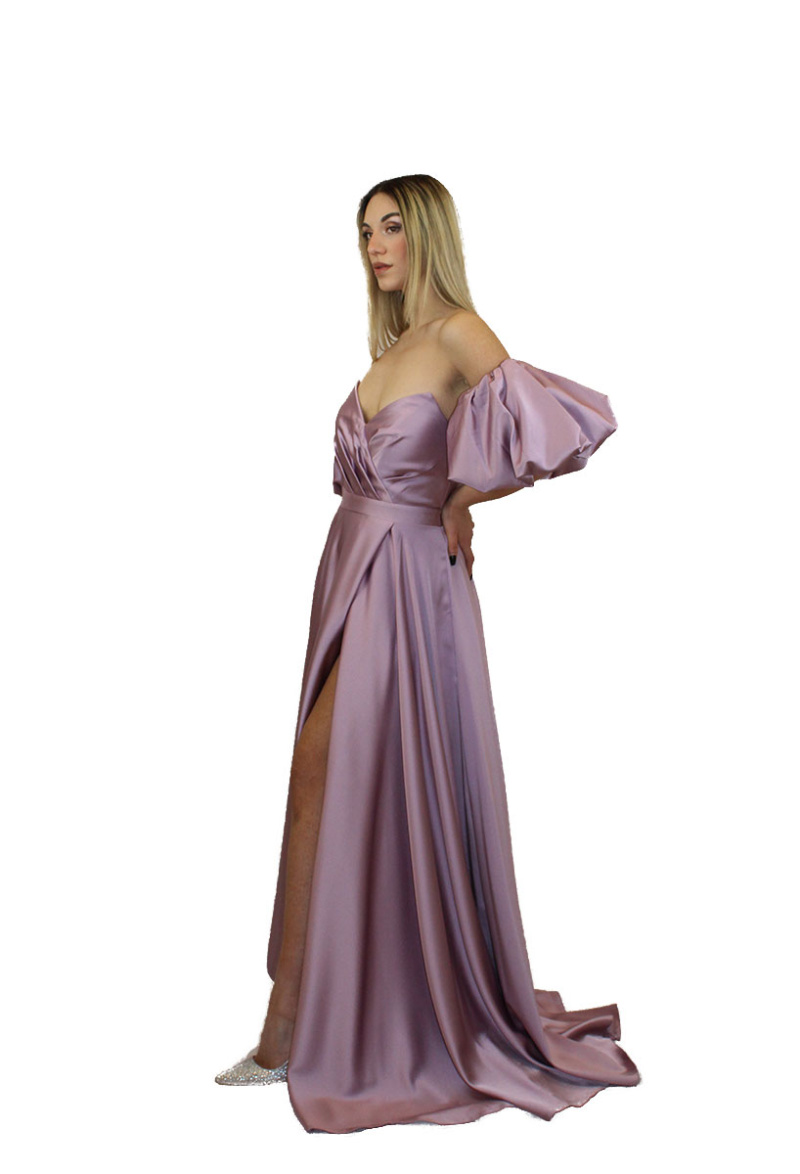 Abito lungo glicine - Elizabeth Moda - immagine 2