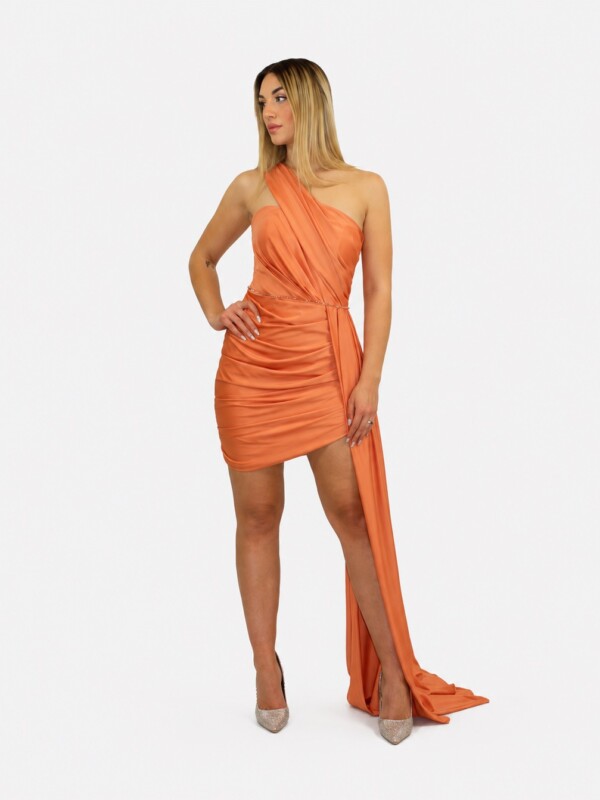 Abito corto coccio - Elizabeth Moda