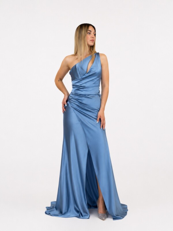 Abito lungo indaco - Elizabeth Moda