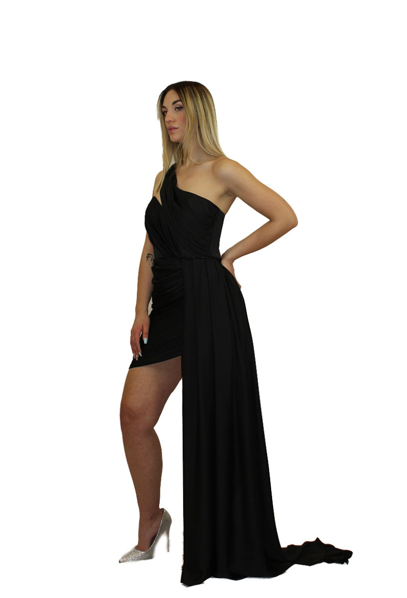 Abito lungo nero - Elizabeth Moda - immagine 2