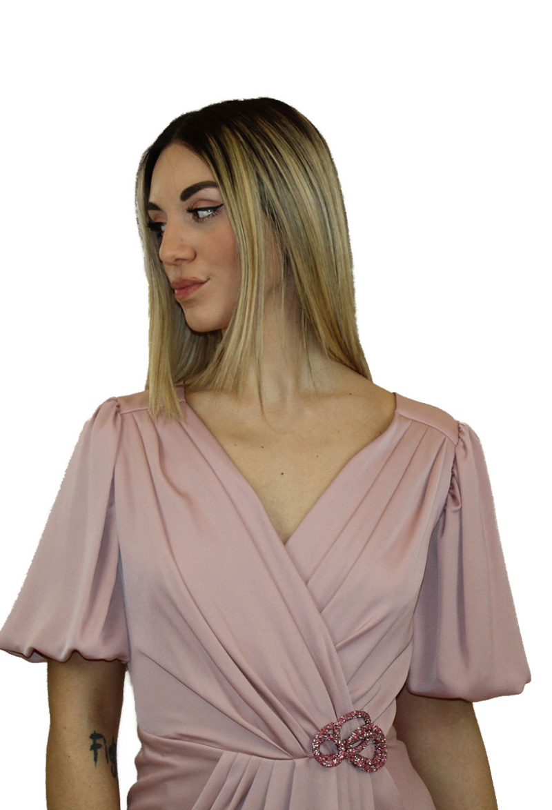 Abito lungo rosa - Elizabeth Moda - immagine 3