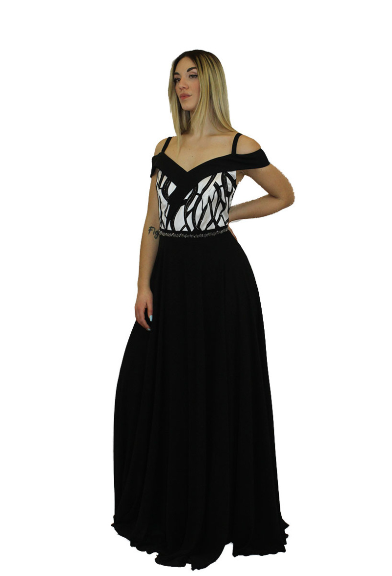 Abito lungo nero - Sharon - immagine 2