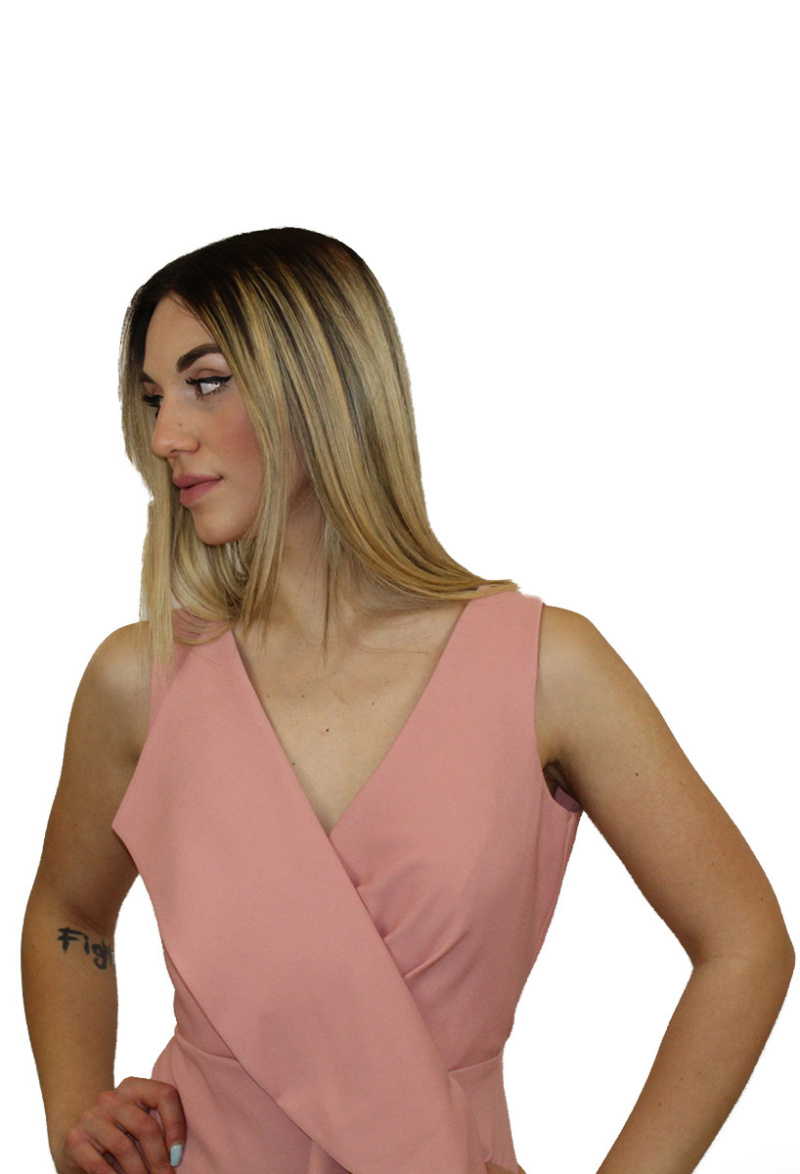 Abito lungo rosa - Elizabeth Moda - immagine 3