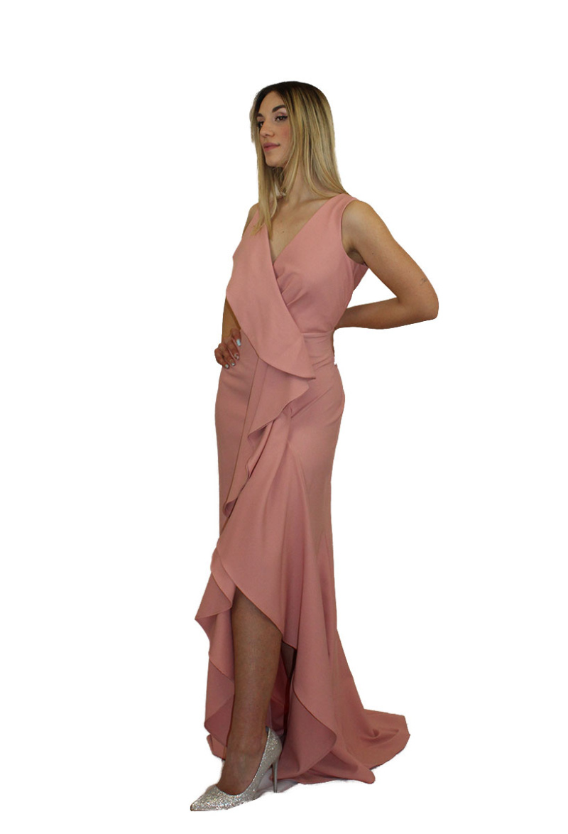 Abito lungo rosa - Elizabeth Moda - immagine 2