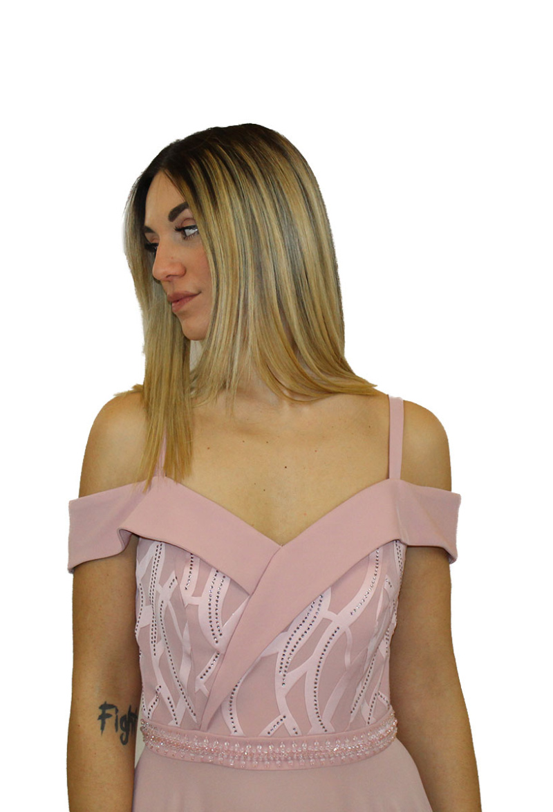 Abito lungo rosa - Sharon - immagine 3