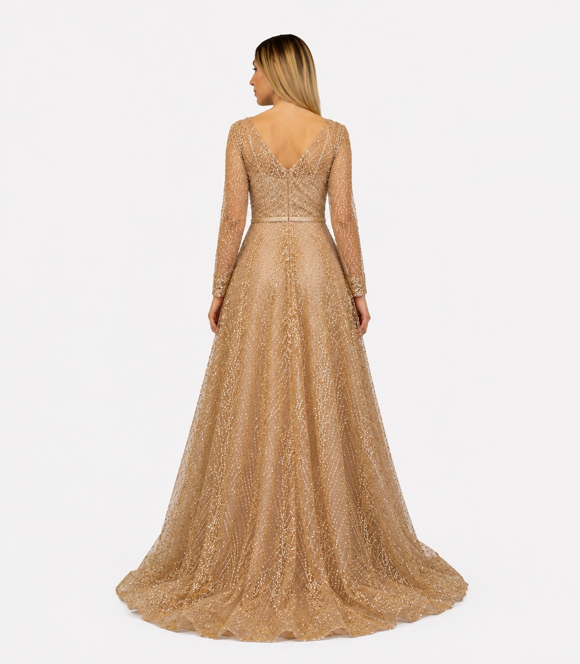 Abito bronzo glitter- Elizabeth moda - immagine 3