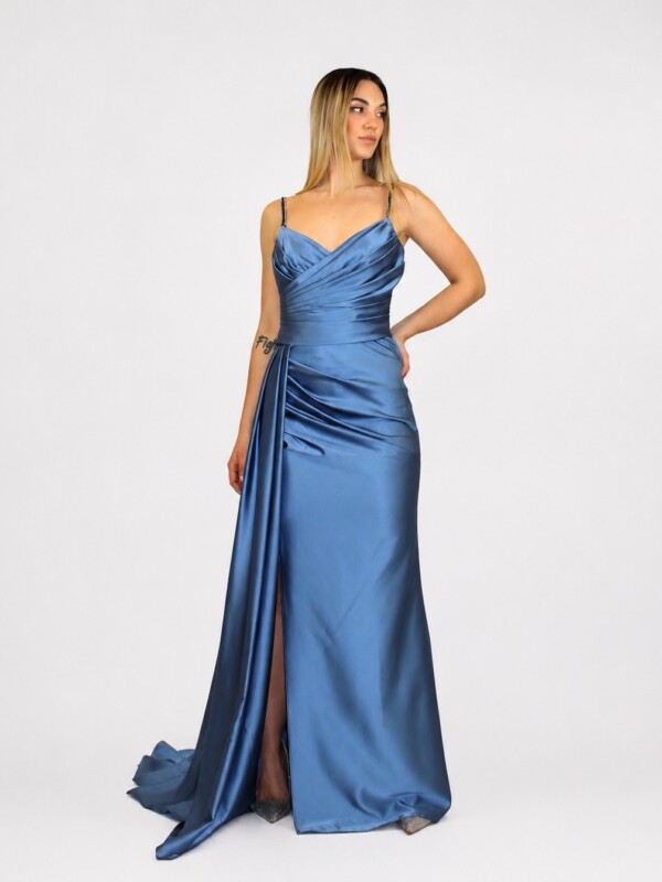 Abito lungo indaco - Elizabeth Moda