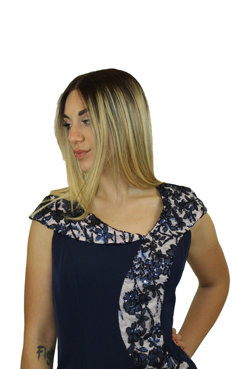 Abito lungo blu- Sharon - immagine 3