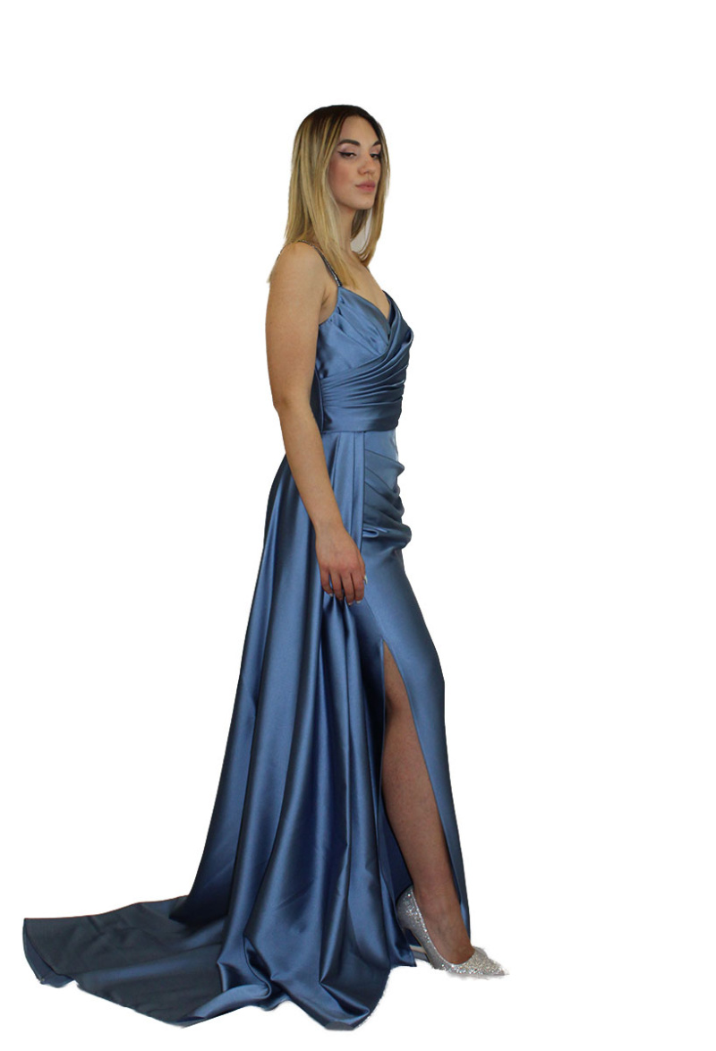 Abito lungo indaco - Elizabeth Moda - immagine 2