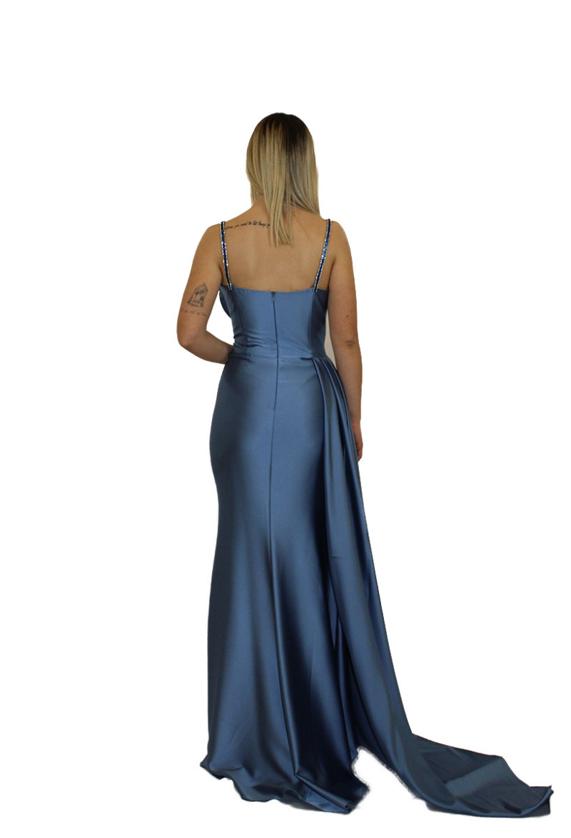 Abito lungo indaco - Elizabeth Moda - immagine 4