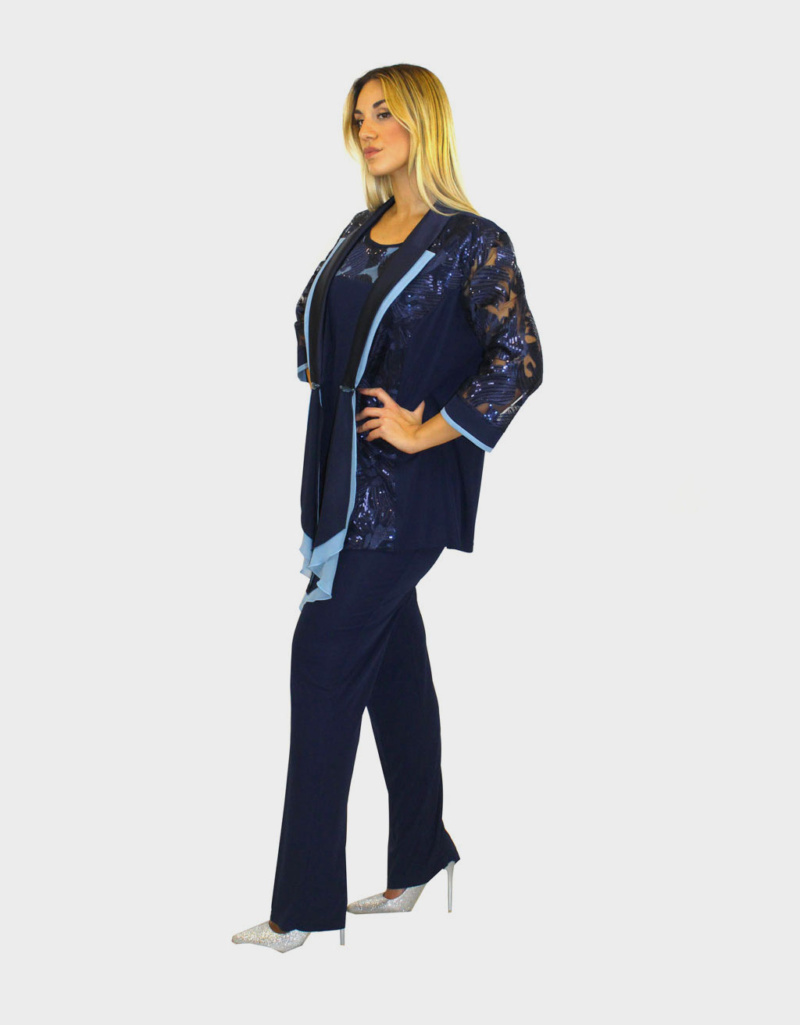 Completo 3 pezzi blu- Paola forti - immagine 3