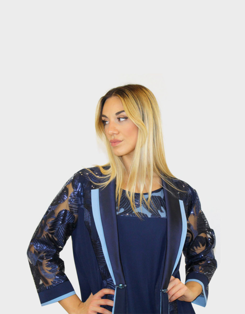 Completo 3 pezzi blu- Paola forti - immagine 2