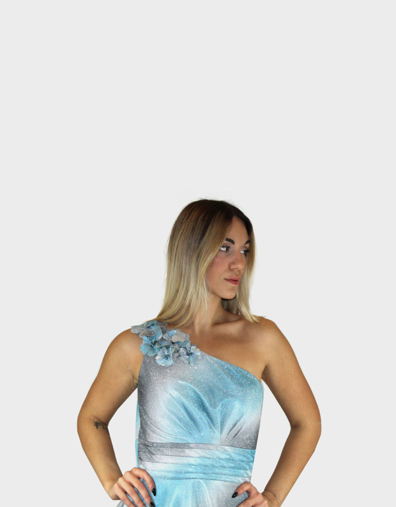 Abito sfumato polvere- Sharon - immagine 3