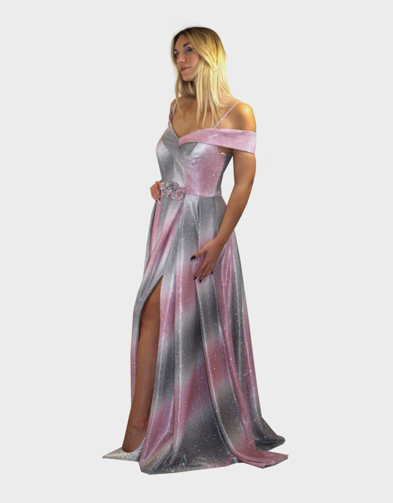 Abito rosa sfumato- Sharon - immagine 3