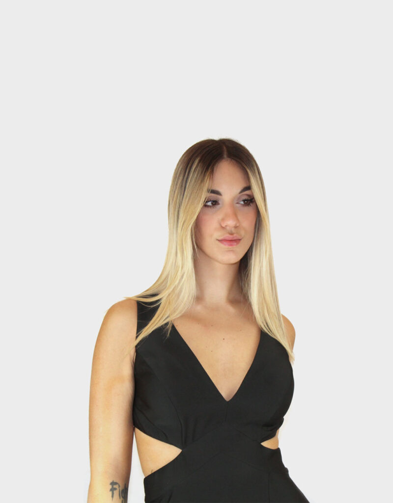 Abito lungo nero- Ludovica Hassler - immagine 3