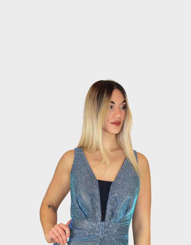 Abito lungo blu- Sharon - immagine 3