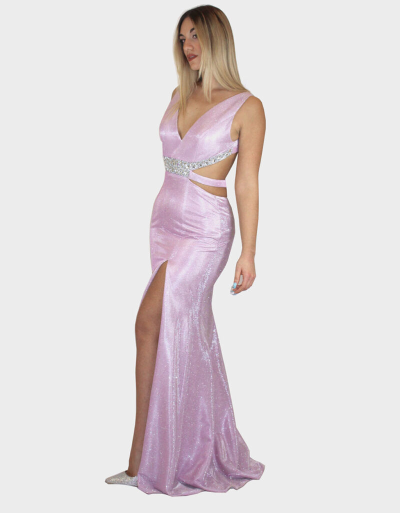 Abito lungo rosa- Sharon - immagine 2