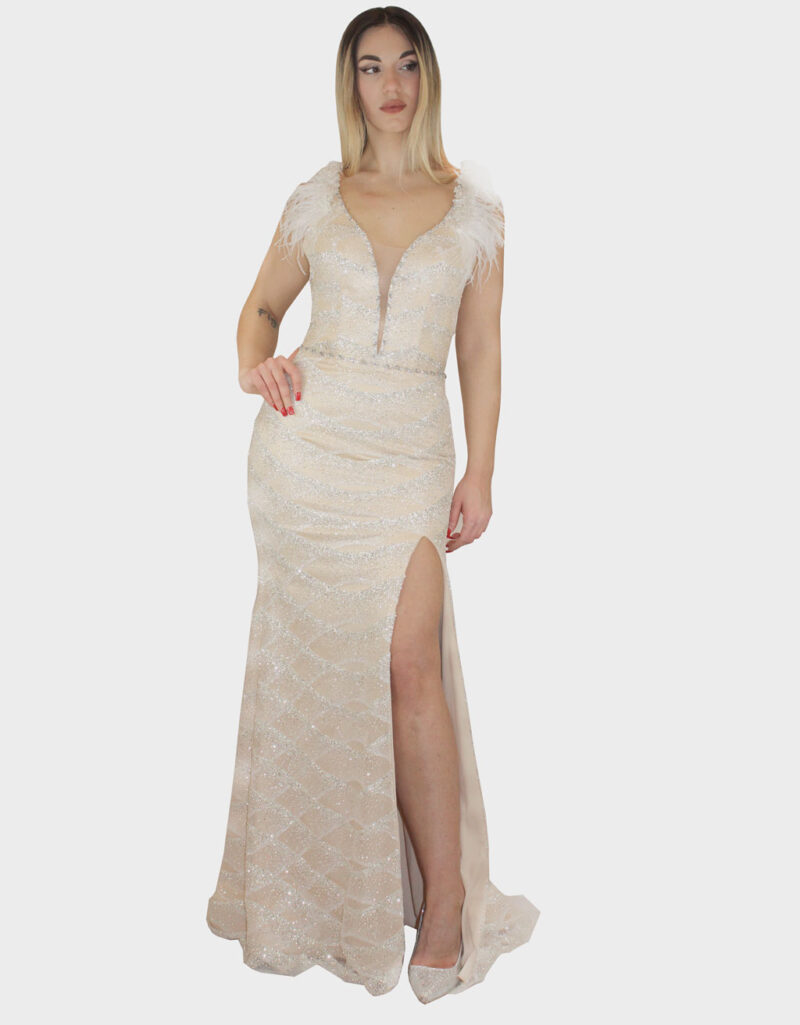 Abito lungo bianco- Elizabeth Moda
