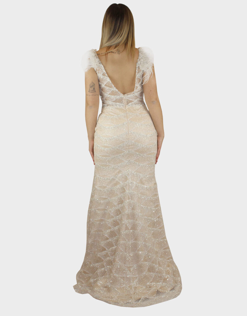 Abito lungo bianco- Elizabeth Moda - immagine 4