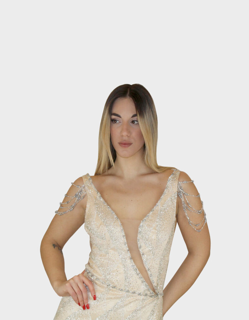 Abito lungo bianco - Elizabeth Moda - immagine 3