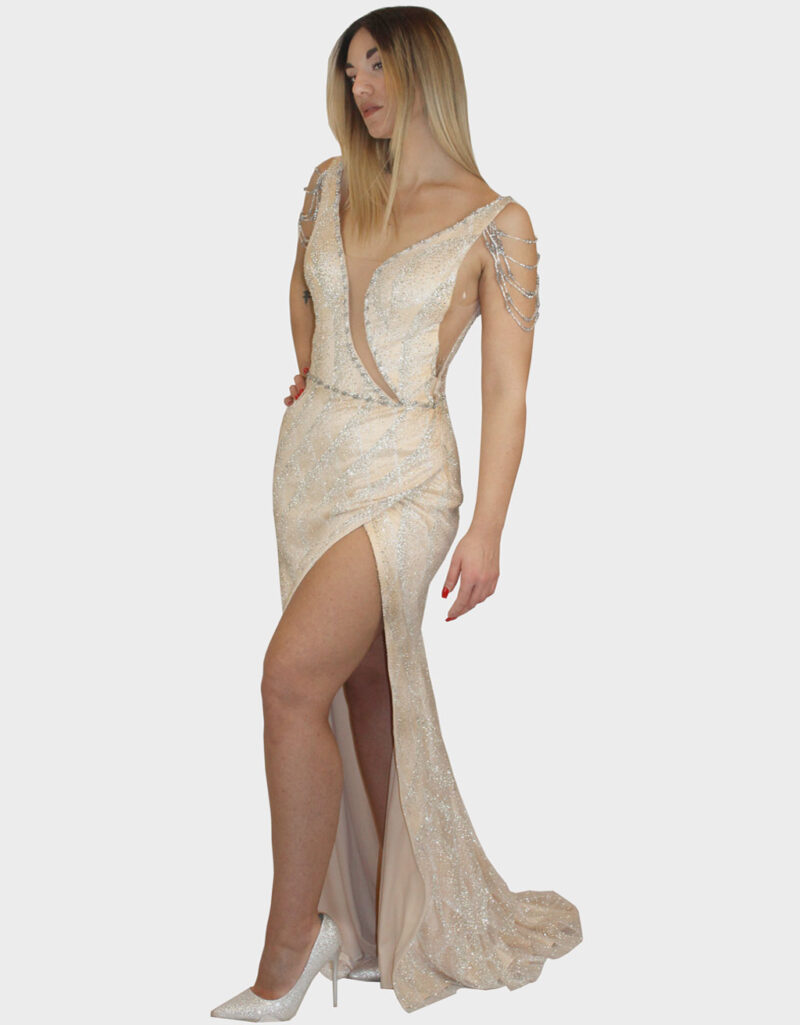Abito lungo bianco - Elizabeth Moda - immagine 2