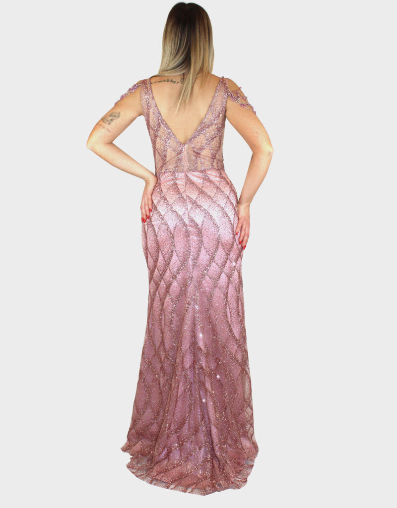 Abito lungo rosa - Elizabeth Moda - immagine 4