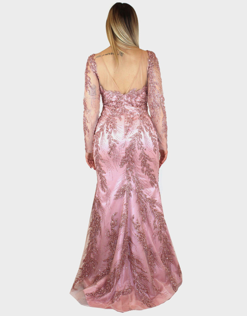 Abito lungo rosa- Elizabeth Moda - immagine 4