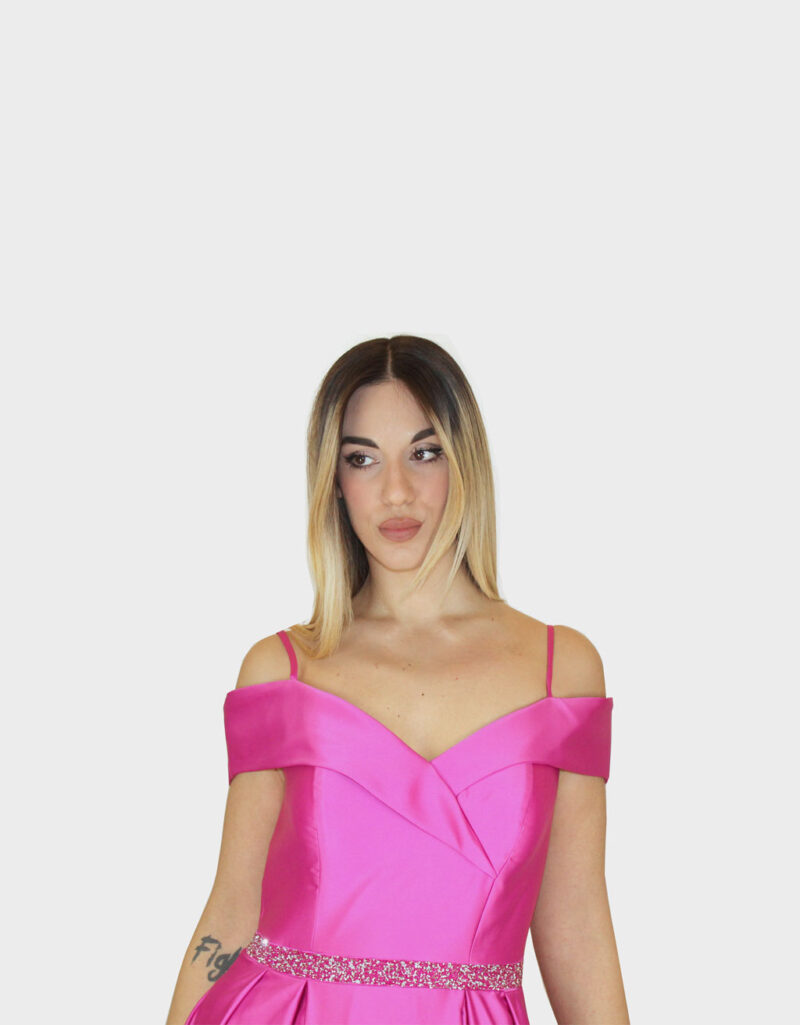Abito lungo fucsia- Ludovica Hassler - immagine 3