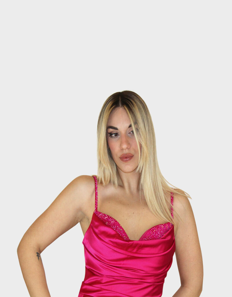 Abito lungo fuscia- Elizabeth Moda - immagine 3