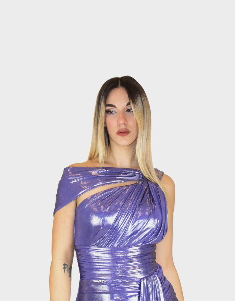 Abito placcato viola- Elizabeth Moda - immagine 3