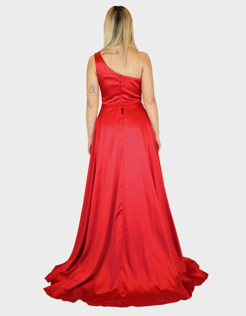 Abito lungo con gonnellone rosso- Elizabeth - immagine 4