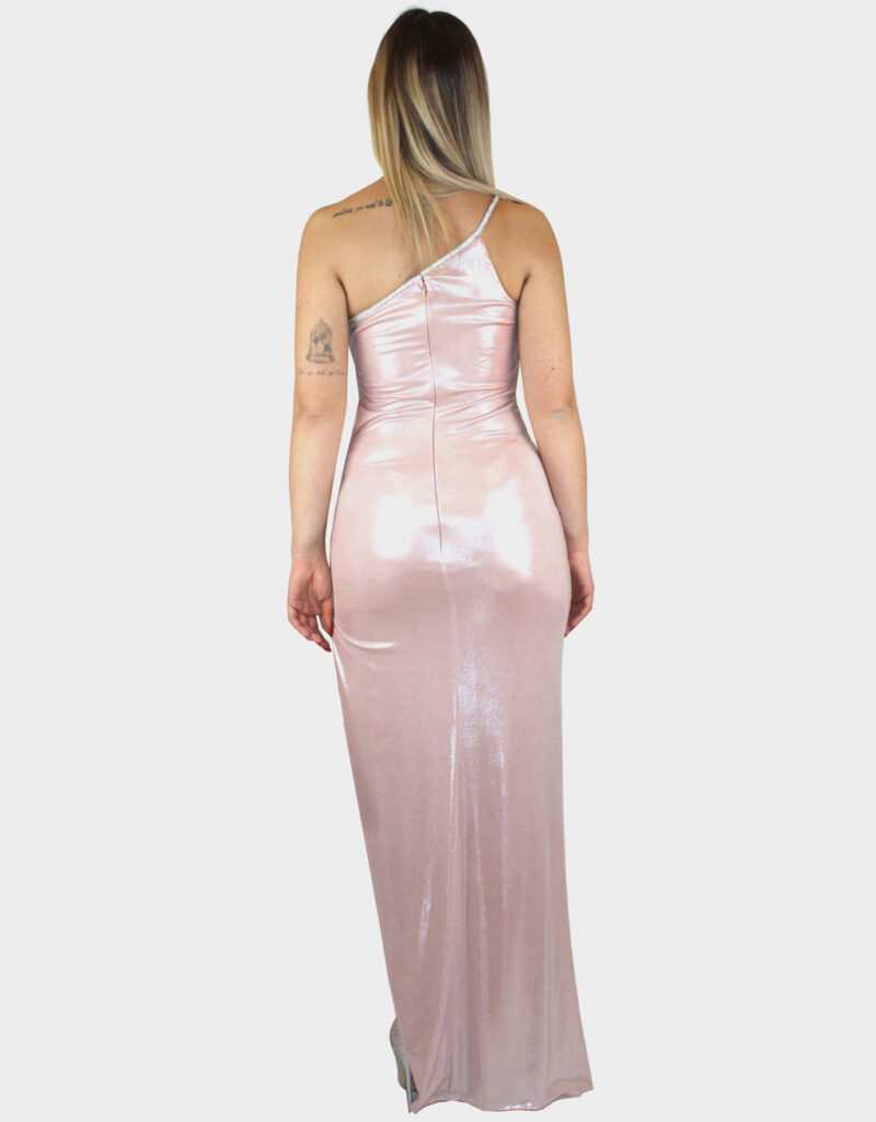 Abito monospalla rosa- Elizabeth Moda - immagine 4