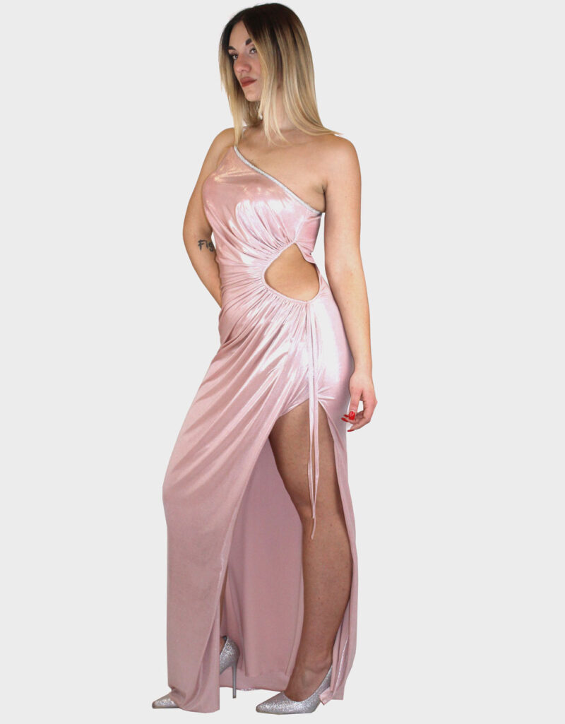 Abito monospalla rosa- Elizabeth Moda - immagine 2