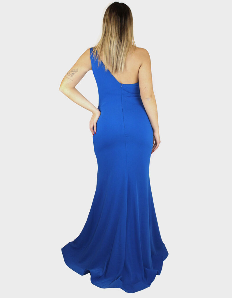 Abito lungo blu cobalto- Elizabeth Moda - immagine 4