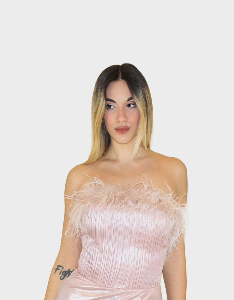 Abito placcato rosa- Elizabeth Moda - immagine 3