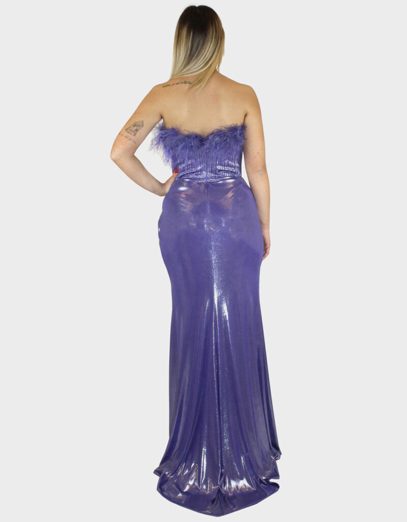 Abito placcato viola- Elizabeth Moda - immagine 4